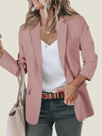 Women's Casual Button Blazer Jacket