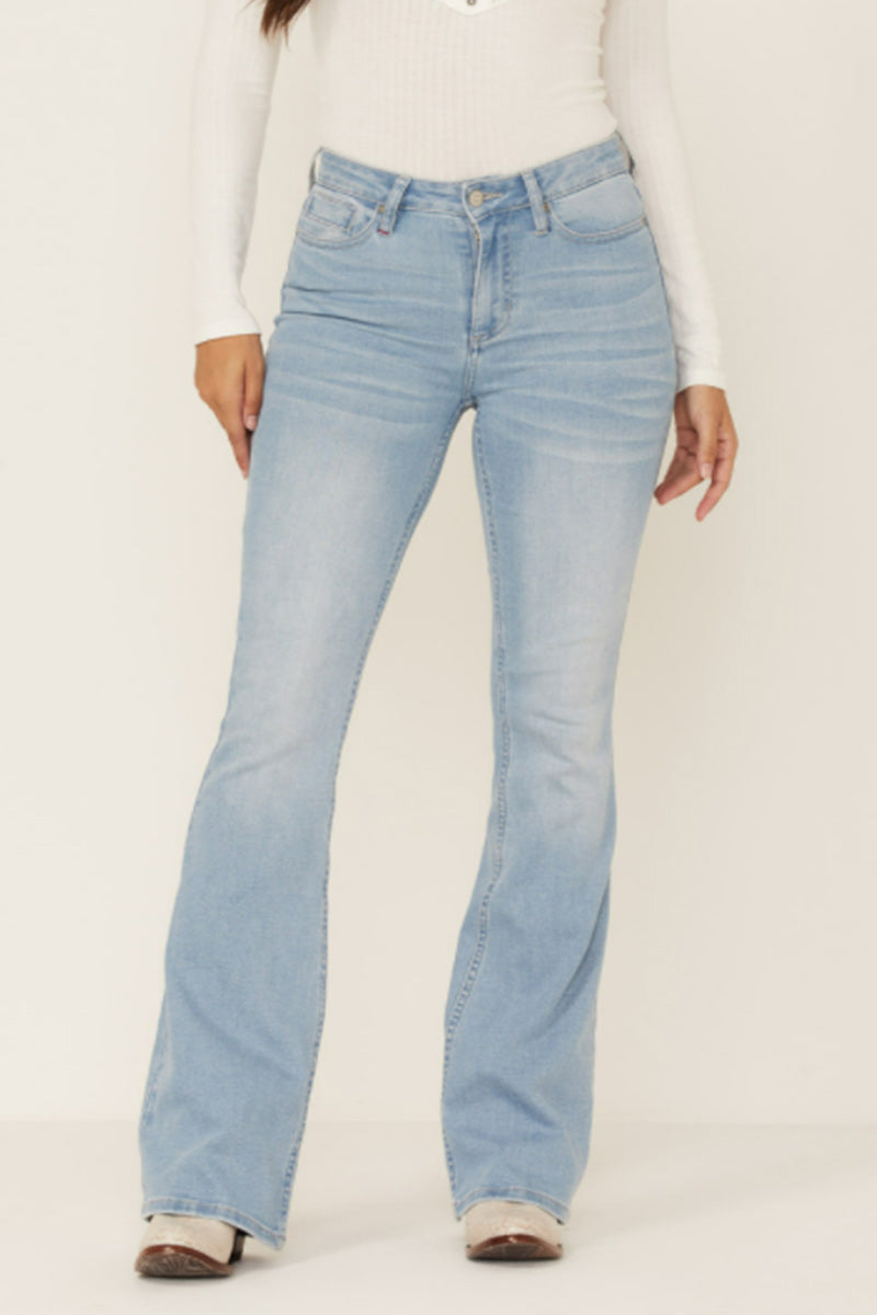 Women's Mid Waist Retro Bootcut Pants