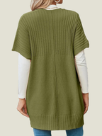 Women's Lightweight Short Sleeve Knitted Cardigan