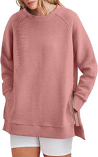 Women's Side Zipper Oversized Sweatshirt