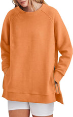 Women's Side Zipper Oversized Sweatshirt