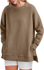 Women's Side Zipper Oversized Sweatshirt