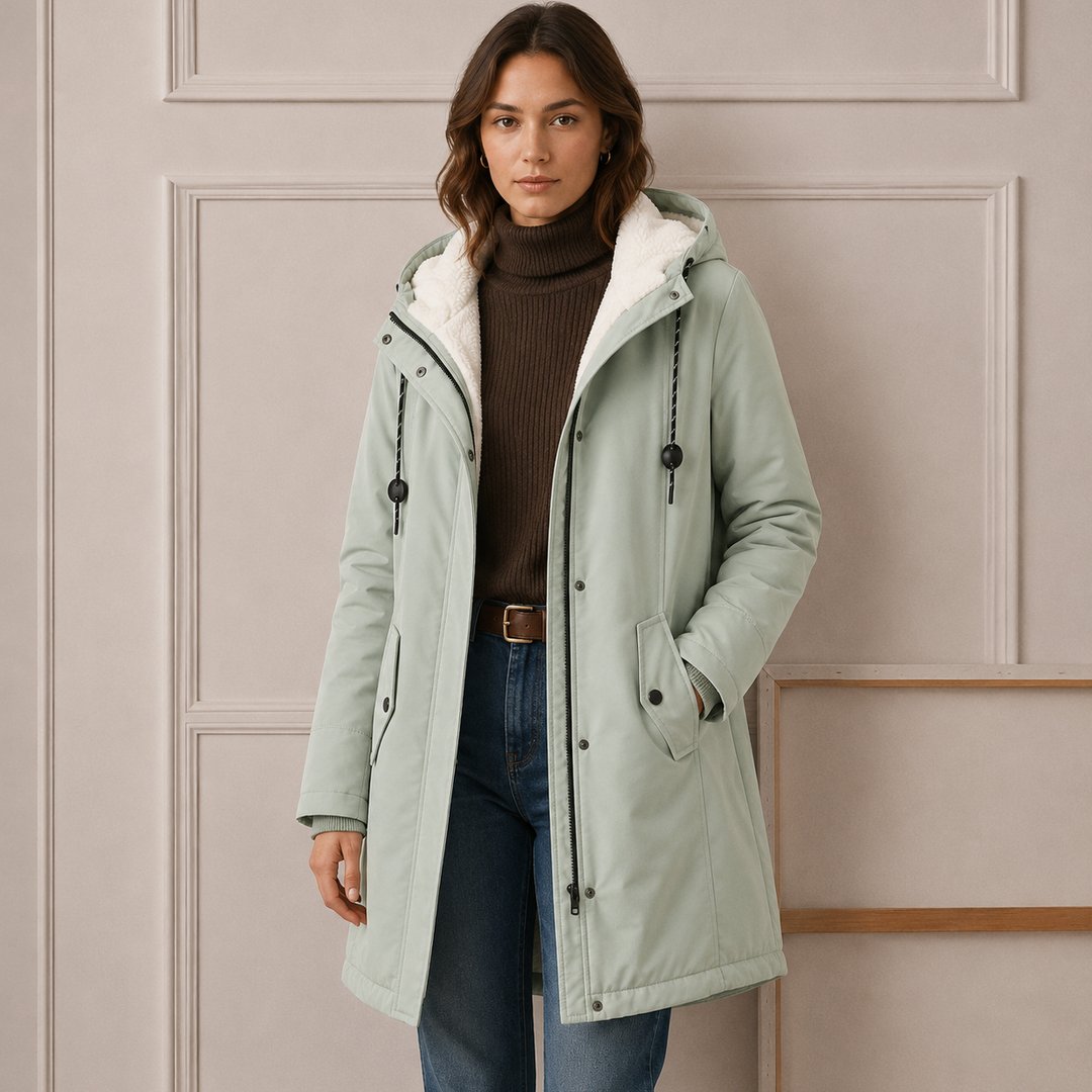 Ernestina | Cozy Hooded Cold Weather Coat