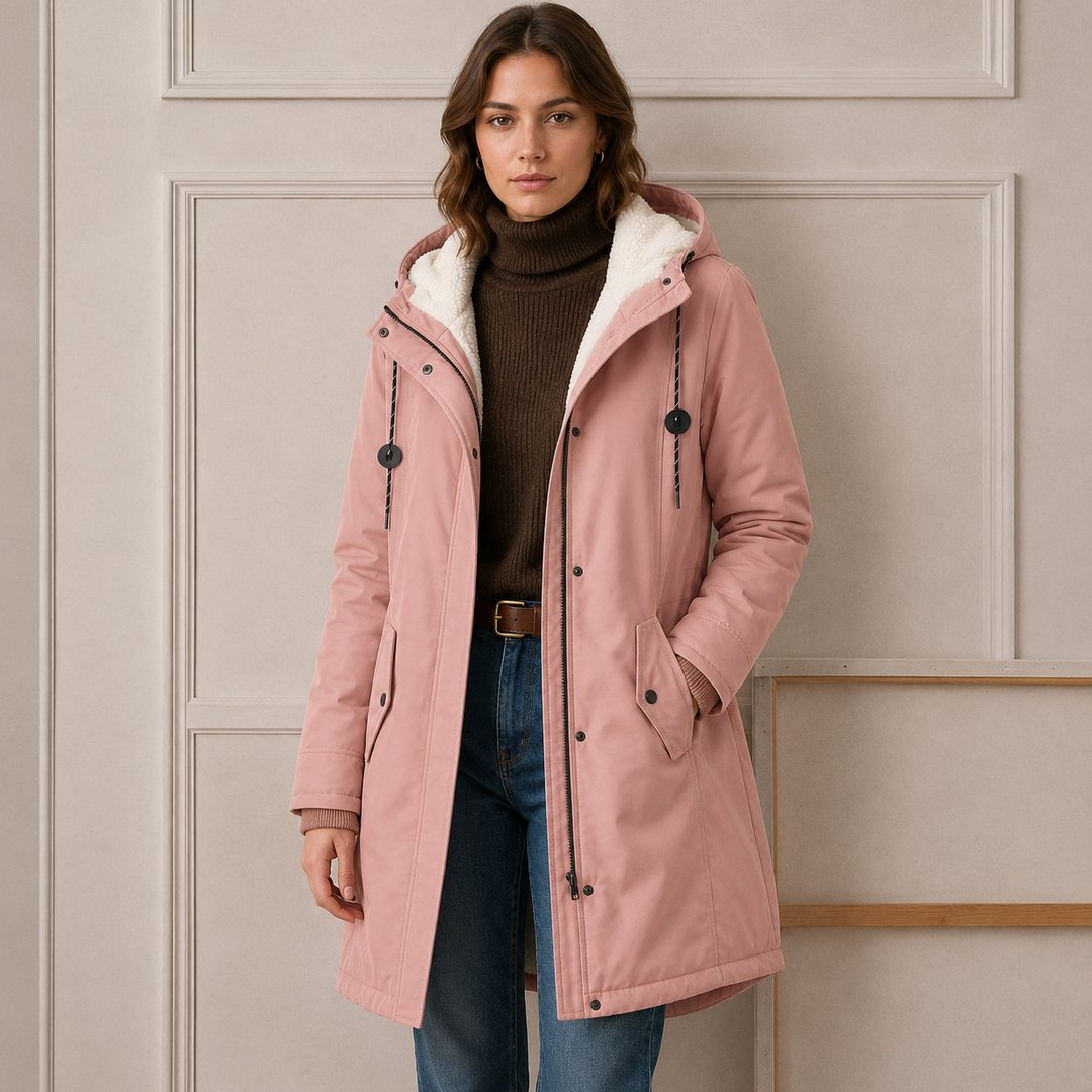 Ernestina | Cozy Hooded Cold Weather Coat