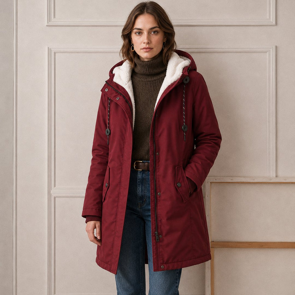 Ernestina | Cozy Hooded Cold Weather Coat