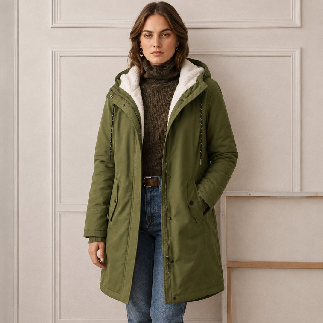 Ernestina | Cozy Hooded Cold Weather Coat