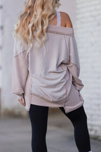 Women's V-Neck Loose Long Sleeve Top