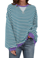 Women's Striped Oversized Sweatshirt