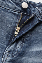 90s Vintage Embroidery Pocket Low Waist Jeans