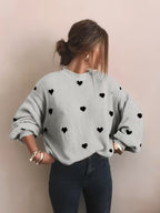 Valentine's Day Sweetheart Print Sweater