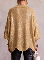 Women’s Oversized Collared Button Front Cardigan